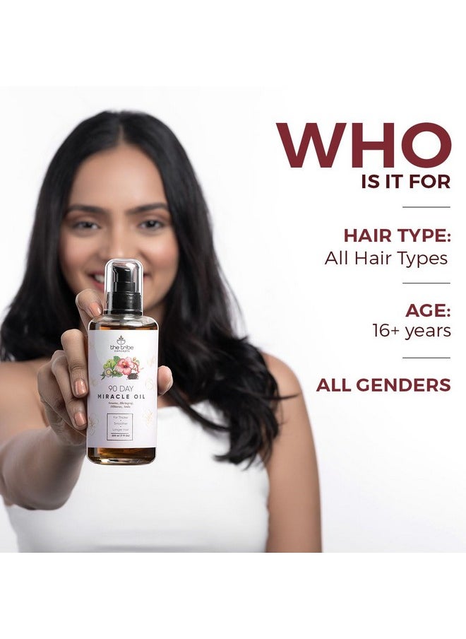 The Tribe Concepts - 90 Day Miracle Hair Growth Oil, Anti Hairfall Oil For Breakage, Hair Fall Control Oil Contains Bhringraj, Hibiscus & Amla Oil For Hair, 100% Chemical Free & Natural - 200 Ml - Image 1