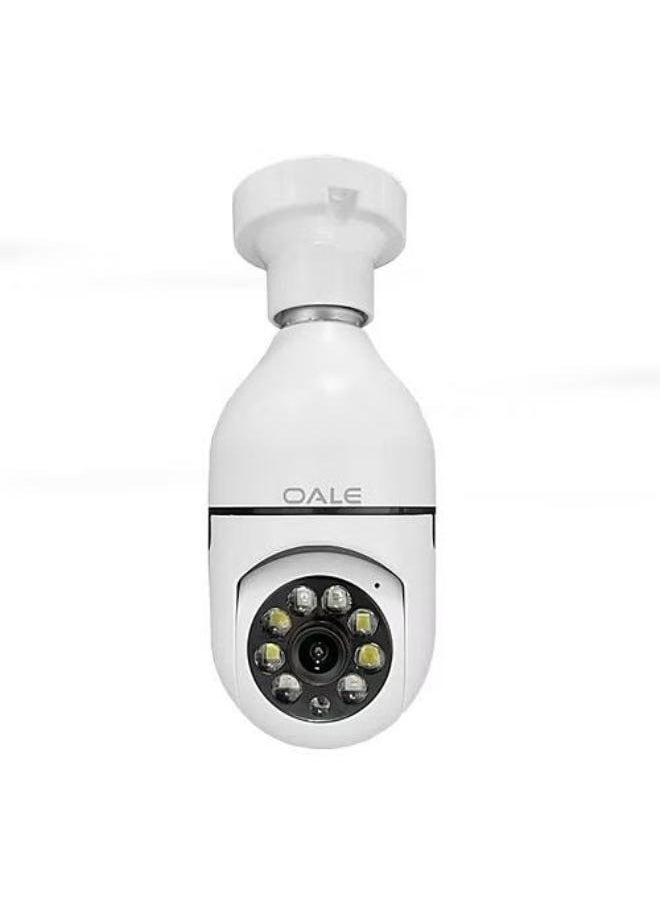 OALE - Oale Ihome 02 smart camera Light Bulb Security Camera,HD Home Wifi Security Camera, 360 Degree Pan/Tilt Surveillance Camera, Smart Motion Detection, Indoor/Outdoor Security Camera - Image 1