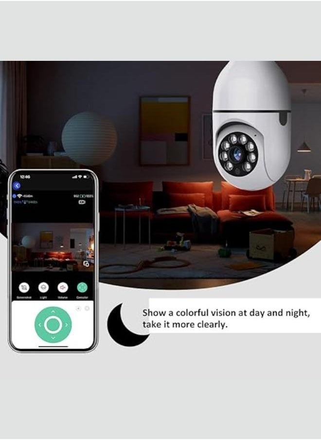 OALE - Oale Ihome 02 smart camera Light Bulb Security Camera,HD Home Wifi Security Camera, 360 Degree Pan/Tilt Surveillance Camera, Smart Motion Detection, Indoor/Outdoor Security Camera - Image 1