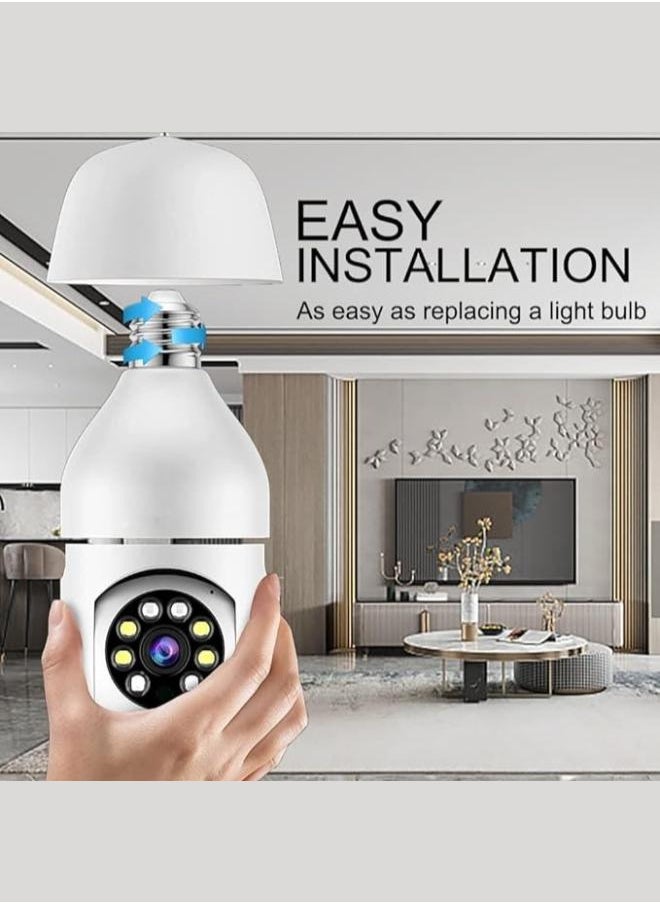 OALE - Oale Ihome 02 smart camera Light Bulb Security Camera,HD Home Wifi Security Camera, 360 Degree Pan/Tilt Surveillance Camera, Smart Motion Detection, Indoor/Outdoor Security Camera - Image 1