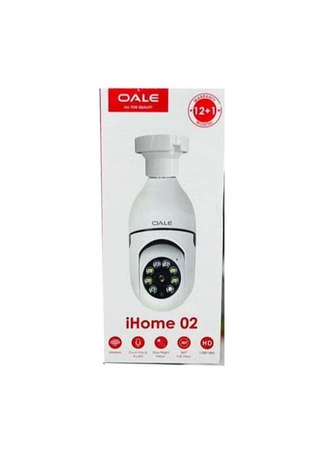 OALE - Oale Ihome 02 smart camera Light Bulb Security Camera,HD Home Wifi Security Camera, 360 Degree Pan/Tilt Surveillance Camera, Smart Motion Detection, Indoor/Outdoor Security Camera - Image 1