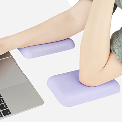Leolee Elbow Rest Pads for Desk, Purple Ergonomic Wrist Rest Pad Arm Rest Pads with Memory Foam & Non-Slip Base, Armrest Cushion Support Pad Relieve Elbow and Wrist Pain for Computer, Office, 2 Packs - Image 1