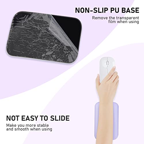Leolee Elbow Rest Pads for Desk, Purple Ergonomic Wrist Rest Pad Arm Rest Pads with Memory Foam & Non-Slip Base, Armrest Cushion Support Pad Relieve Elbow and Wrist Pain for Computer, Office, 2 Packs - Image 5
