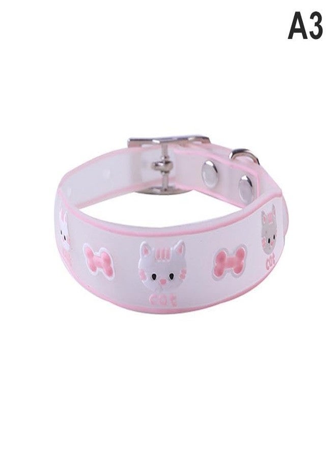 RoverPets Reflective Silicone Cat & Kitten Adjustable Collar with Safety Buckle & Bell | Soft, Radium Glow Collar| Comfortable, Lightweight & Breakaway Design (Design 03-Pack of 1) - Image 4