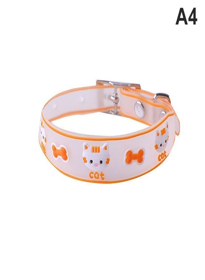 RoverPets Reflective Silicone Cat & Kitten Adjustable Collar with Safety Buckle & Bell | Soft, Radium Glow Collar| Comfortable, Lightweight & Breakaway Design (Design 03-Pack of 1) - Image 5