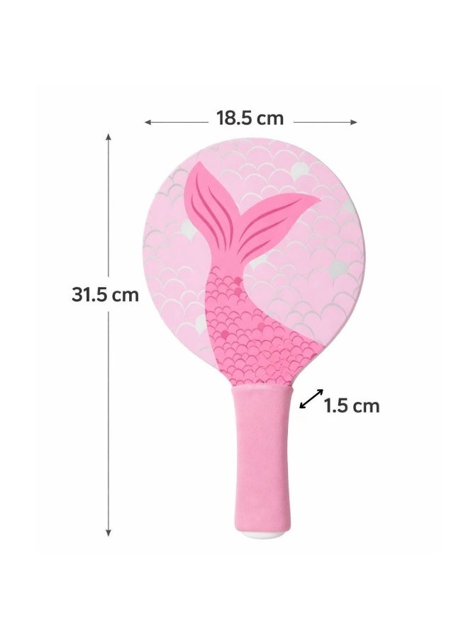 TRISHI Coconut Grove Kids Beach Paddle Set with Ball – Wooden Beach Racquet Game for Kids, Outdoor Beach Toys for Children, Summer Sand Play Sports Toy, Lightweight Travel Set (FINN SHARK) - Image 5