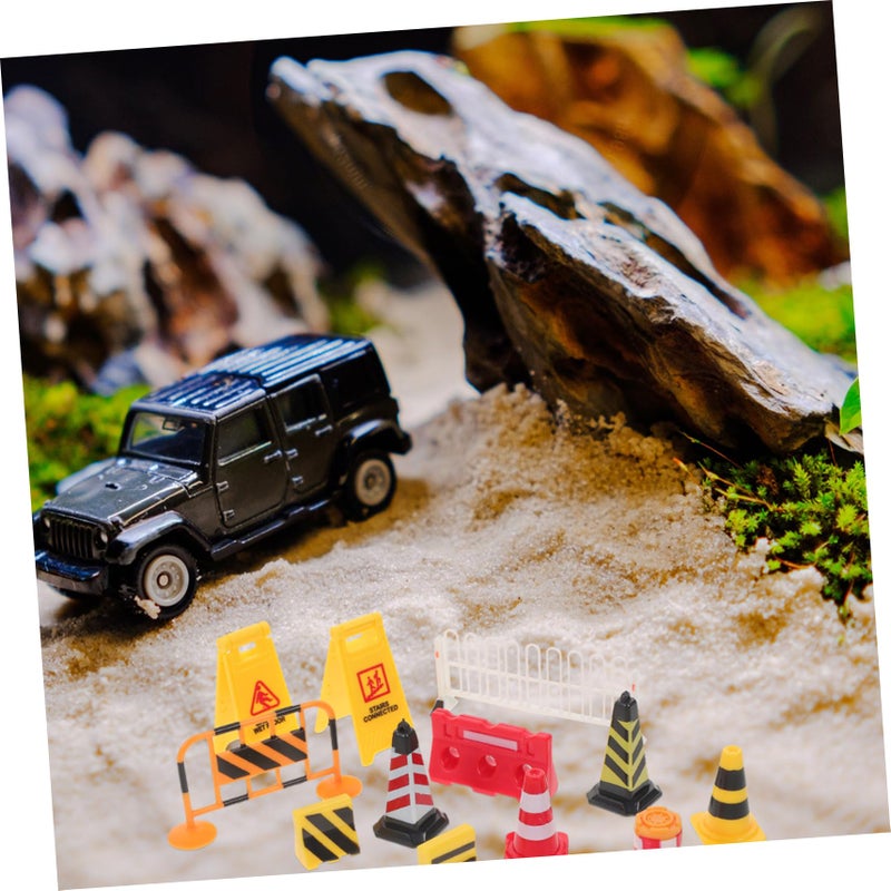 Mini Traffic Barrier Toy Set Road Block Model For Kids Play And Education - Image 5