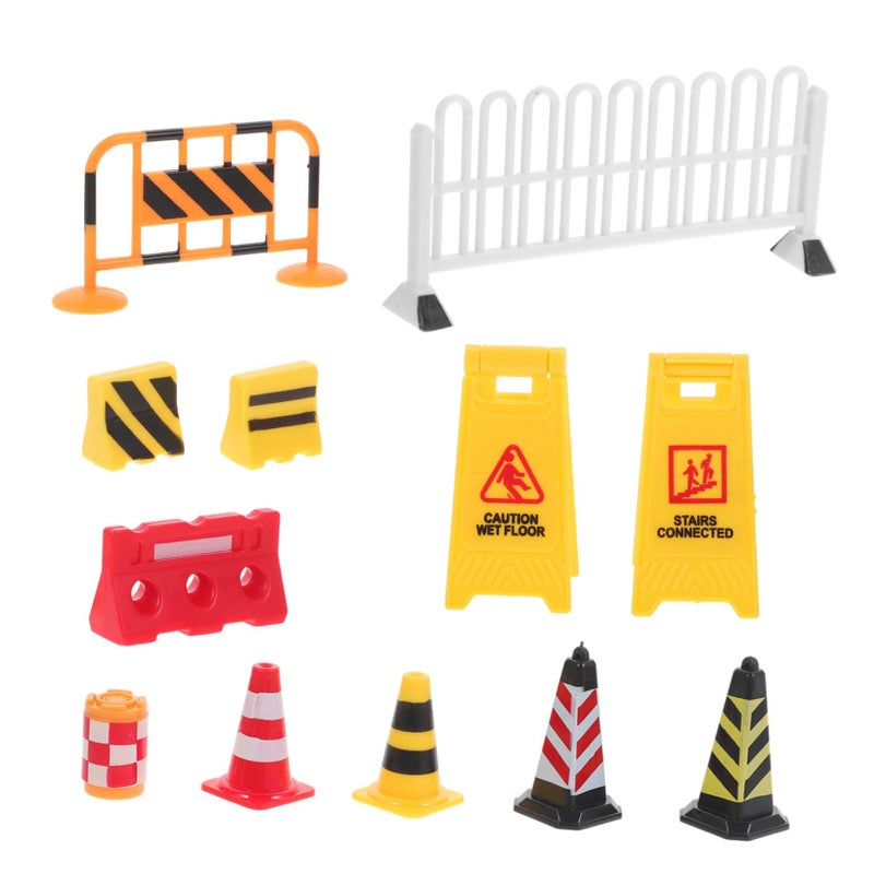 Mini Traffic Barrier Toy Set Road Block Model For Kids Play And Education - Image 2
