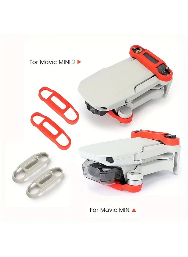 حامل مرن للشفرات باللونين الرمادي والأحمر لطائرة DJI Mavic Mini 2 SE، مثبتات مستقيمة واقية، إكسسوارات حماية للشفرات - Image 2