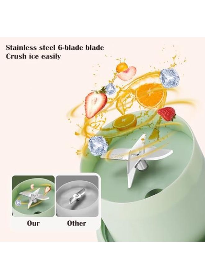 ULHYC Portable Blender Cup Blender For Shakes And Smoothies With Straw Rechargeable Personal Blender Multifunctional Blender With Ultra Sharp Six Blades Bottle Ideal For Traveling Gym Office  - Image 4