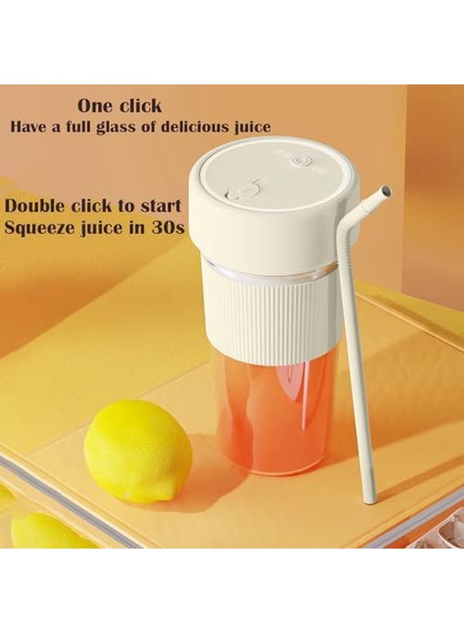 ULHYC Portable Blender Cup Blender For Shakes And Smoothies With Straw Rechargeable Personal Blender Multifunctional Blender With Ultra Sharp Six Blades Bottle Ideal For Traveling Gym Office  - Image 2
