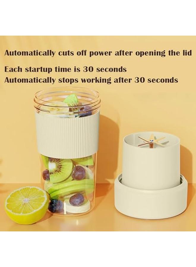 ULHYC Portable Blender Cup Blender For Shakes And Smoothies With Straw Rechargeable Personal Blender Multifunctional Blender With Ultra Sharp Six Blades Bottle Ideal For Traveling Gym Office  - Image 3