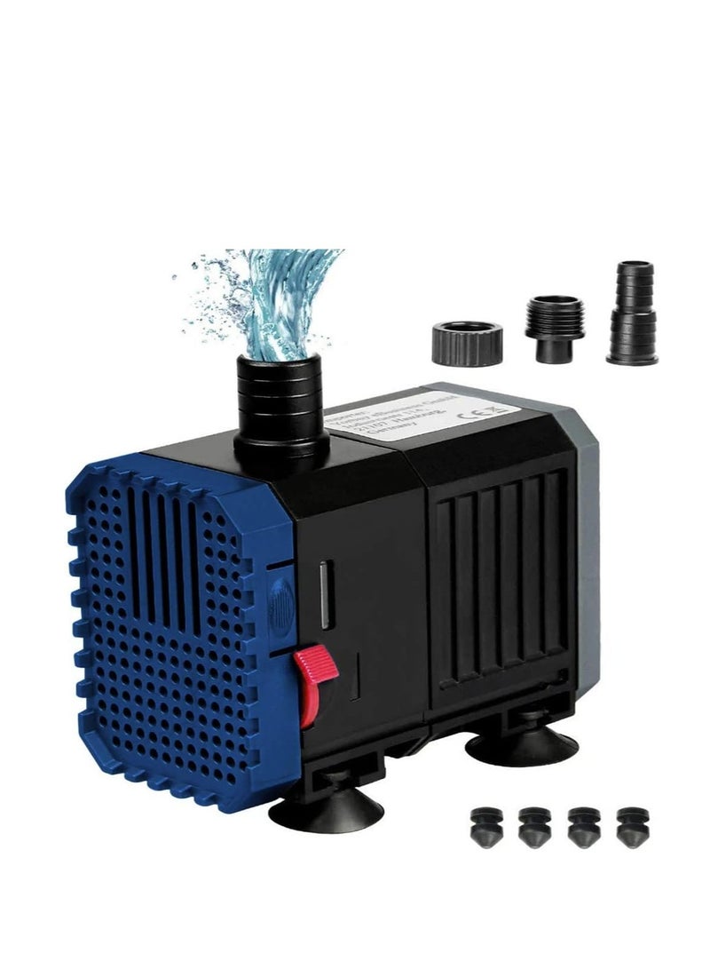 Submersible Water Pump, Flow Adjustable Fountain Pump for Aquarium, Pond, Fish Tank, Hydroponics (2100 L/h – 35W)