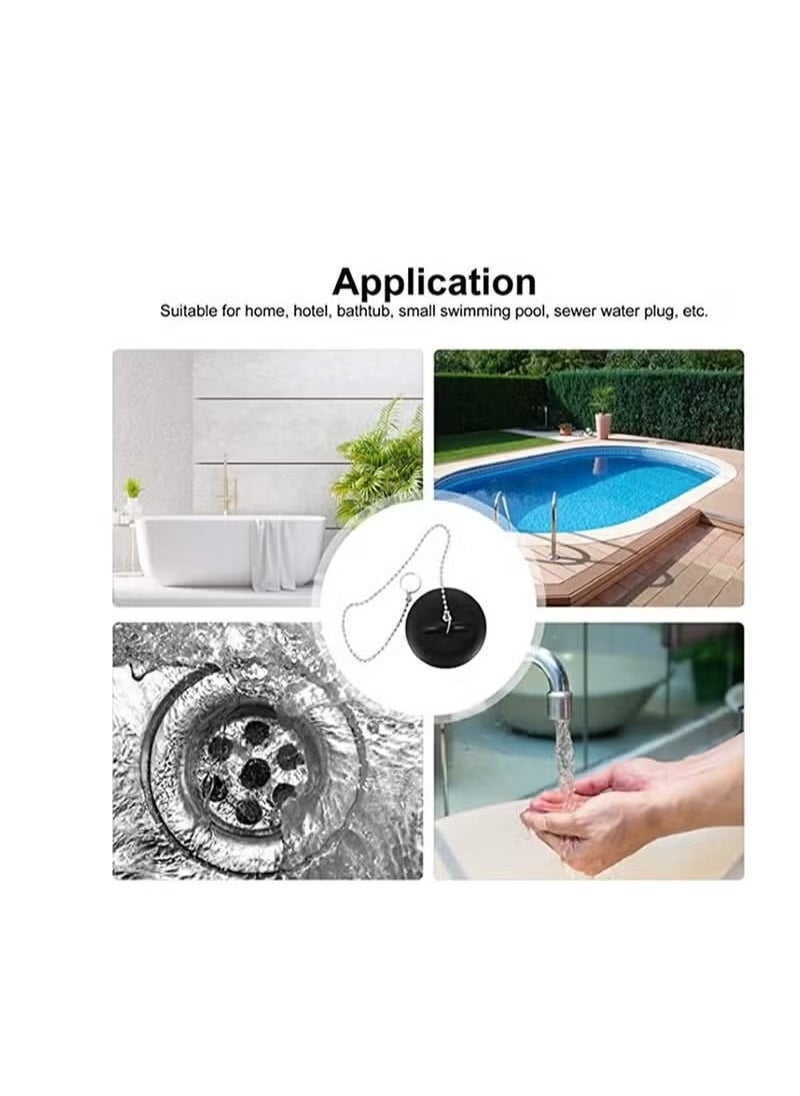 Wear-Resistant Tub Stopper, Bathroom Sink Drain Plug Silicone Bathtub Drain Stopper with Chains, Fit Kitchen Sinks, Bathroom Sinks, Wash Basin, Bathtub, Laundry and Other Drain Strainer - pzsku/Z68E455E662D72D7A2964Z/45/_/1734325828/c2a549de-368d-4802-9ebc-a79a4adbbb13