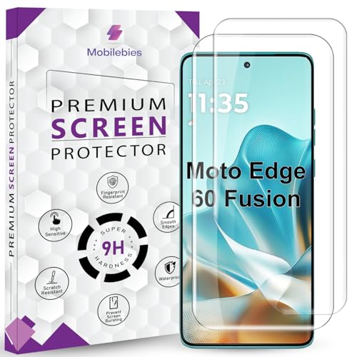 Mobilebies® 2 Pack Unbreakable Membrane Screen Protector Guard Compatible For Motorola Edge 60 Fusion, 6.67 Inch | Hydrogel Membrane Ultra Smooth Touch, fingerprint working with installation kit - Image 1