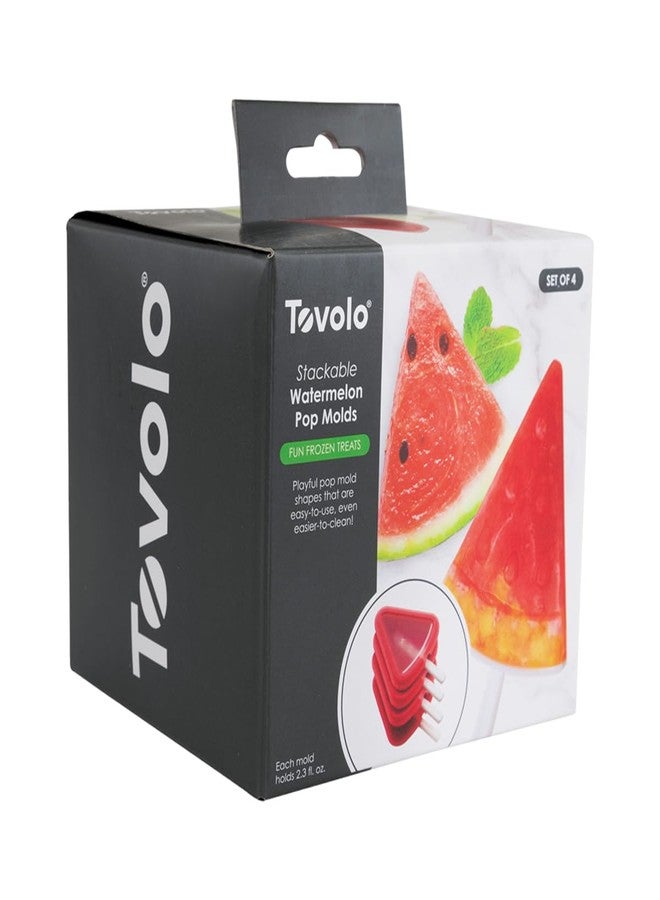 Tovolo Stackable Watermelon Pop Molds Set of Four for Making Mess-Free Frozen Treats - Image 2