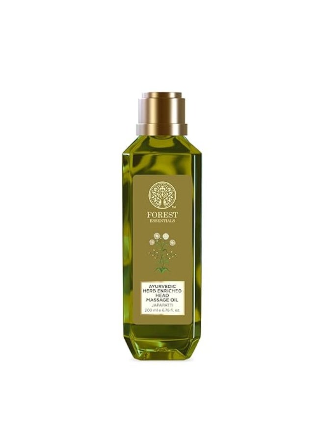 Forest Essentials Japapatti Head Massage Oil | Ayurvedic Hair Oil for Hair Growth & Dry Frizzy Hair | Ideal for Dry, Chemically Treated Hair - Image 1