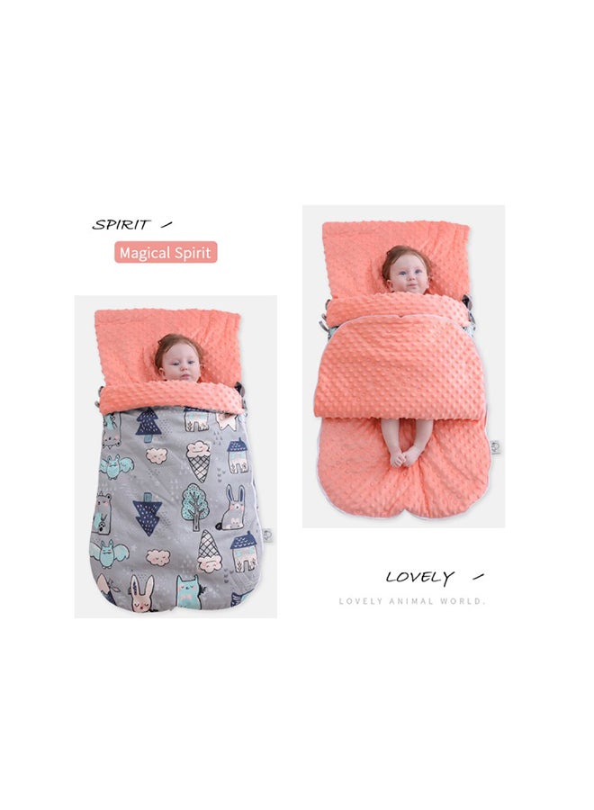 Cotton Anti-Shock Autumn And Winter Dual-Use Newborn Baby Blanket Sleeping Bag - Image 5
