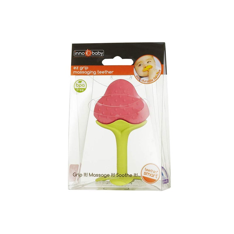 Innobaby Original Teethin Smart EZ Grip Fruit Teether and Sensory Toy for Babies and Toddlers in Berry. BPA Free Teether - Image 2