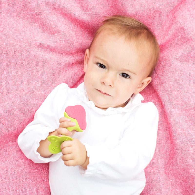 Innobaby Original Teethin Smart EZ Grip Fruit Teether and Sensory Toy for Babies and Toddlers in Berry. BPA Free Teether - Image 3
