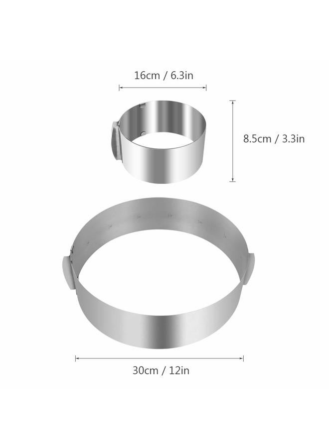Wiwaplex Cake Ring 6 to 12 Inch Adjustable Round Stainless Steel Cake Mousse Mould Bakeware Tools Decorating Mold Baking - Image 4