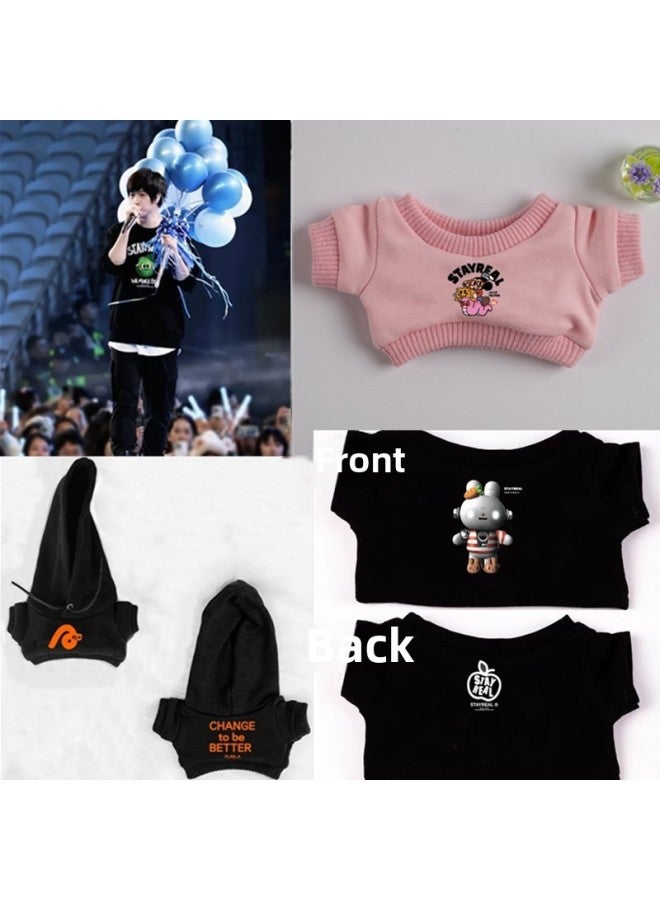 10cm152040cm Doll Clothes May Day A Xin With Cotton Doll Doll Doll Should Aid T-shirt Now-Specifications:20cm-Color:Black Same Style T-shirt - Image 2