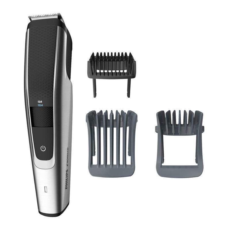 Norelco Philips Beard Trimmer and Hair Clipper Series 5500, Electric, Cordless, one Pass Beard Trimmer and Hair Clipper with Washable Feature for Easy Clean - No Blade Oil Needed - BT5511/49 - Image 1