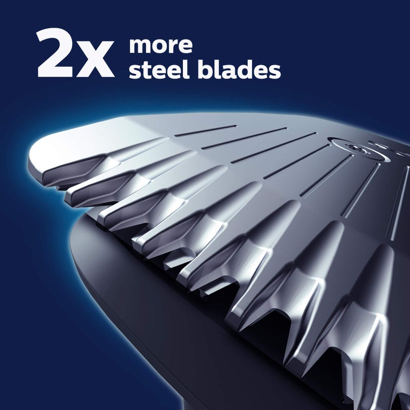 Norelco Philips Beard Trimmer and Hair Clipper Series 5500, Electric, Cordless, one Pass Beard Trimmer and Hair Clipper with Washable Feature for Easy Clean - No Blade Oil Needed - BT5511/49 - Image 3