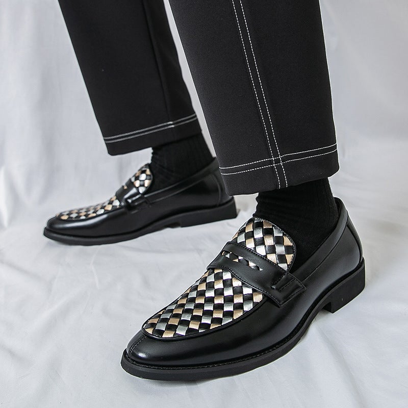 Large Size Leather Shoes Men'S Formal Business Casual Shoes New British Style Pattern Men'S Pointed Toe Small Leather Shoes - Image 5