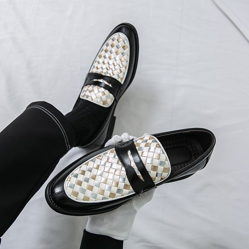 Large Size Leather Shoes Men'S Formal Business Casual Shoes New British Style Pattern Men'S Pointed Toe Small Leather Shoes - Image 4