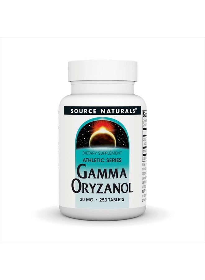 Source Naturals جاما أوريزانول، مكمل غذائي رياضي، 30 ملغ - 250 قرص - Image 1