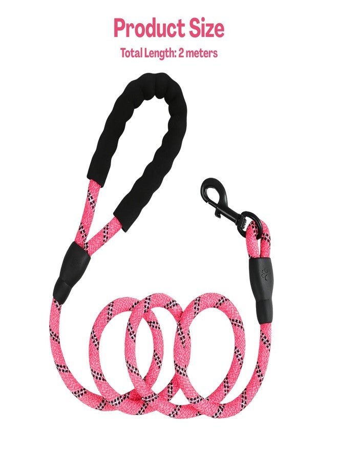 Flavizo 2M Training Leash for Dogs - Adjustable Dog Belt for Large Small Pets, Soft Handle Outdoor Walking Running Obedience Control Strap Lead (Pink) - Image 2