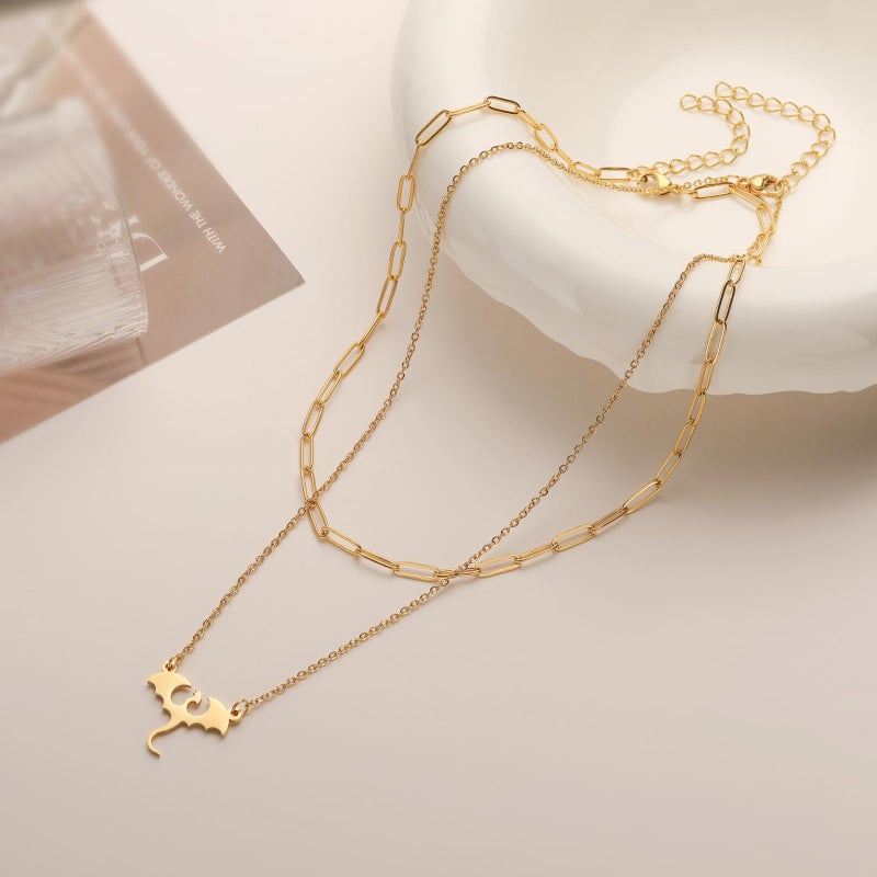 Flvkev Fourth Merch Necklace 4th Merchandise Dragon Gold Necklaces for Women Accessories Book Lovers Gifts - Image 5