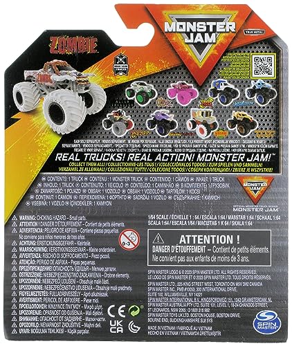 Monster Jam 2023 Spin Master 1:64 Diecast Truck Series 31 Bone Yard Trucks Zombie - Image 3