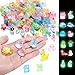 IHFAIO 100PCs Mini Resin Animals Mini Ducks Unicorns Rabbits Dolphin Frog Dinosaur Cat Luminous Animals Glow in The Dark to Hide Around The Office Home for DIY Garden Dollhouse Combination - Image 3