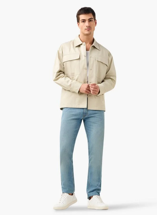 Emperor Emperor Shacket with Pockets and Button Closure