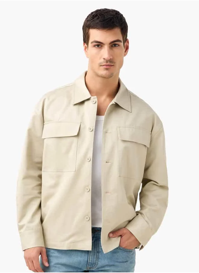Emperor Emperor Shacket with Pockets and Button Closure