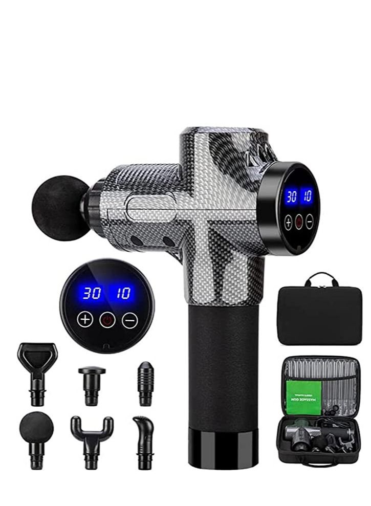 XiuWoo LCD Electric Massage Gun Deep Tissue Percussion Muscle for Body Neck Relaxation Massager for Fitness - Image 2