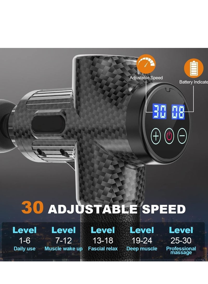 XiuWoo LCD Electric Massage Gun Deep Tissue Percussion Muscle for Body Neck Relaxation Massager for Fitness - Image 3