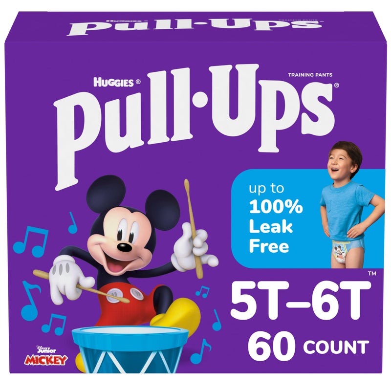 Pull-Ups Boys' Potty Training Pants, Size 5T-6T Training Underwear (46+ lbs), 60 Count - Image 1