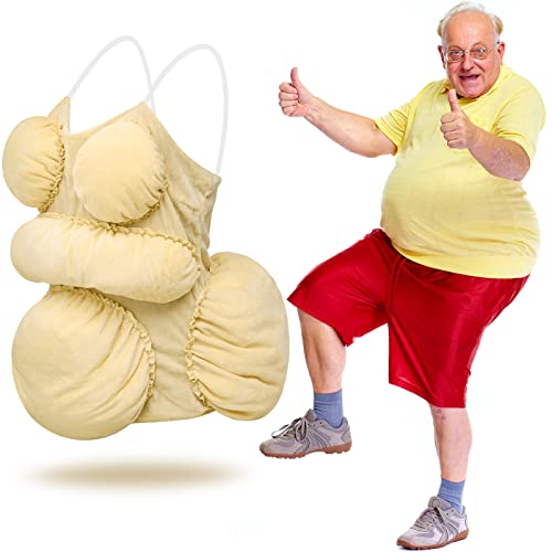 Hotop Halloween Fat Suit Old Lady Costume for Adults Women Men Fat Belly Costume for Halloween Cosplay Dress up Party - Image 1