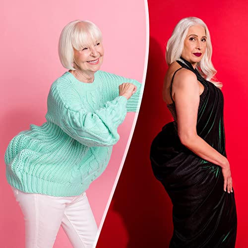 Hotop Halloween Fat Suit Old Lady Costume for Adults Women Men Fat Belly Costume for Halloween Cosplay Dress up Party - Image 5