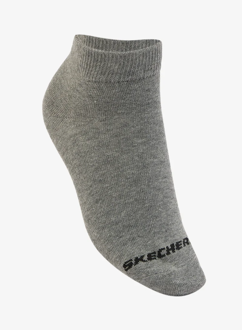 SKECHERS 3 Pack Non-Terry Quarter Crew Socks
