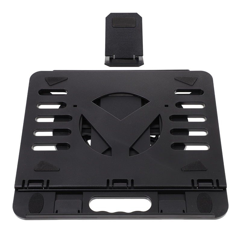 Adjustable Portable Folding Laptop Stand Black Plastic Cooling Riser for Home Office Desk - Image 2