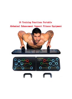 1-Piece Multifunctional Folding Support Muscle Exercise Push-Up Board,16 Training Functions Portable Abdominal Enhancement Support Fitness Equipment