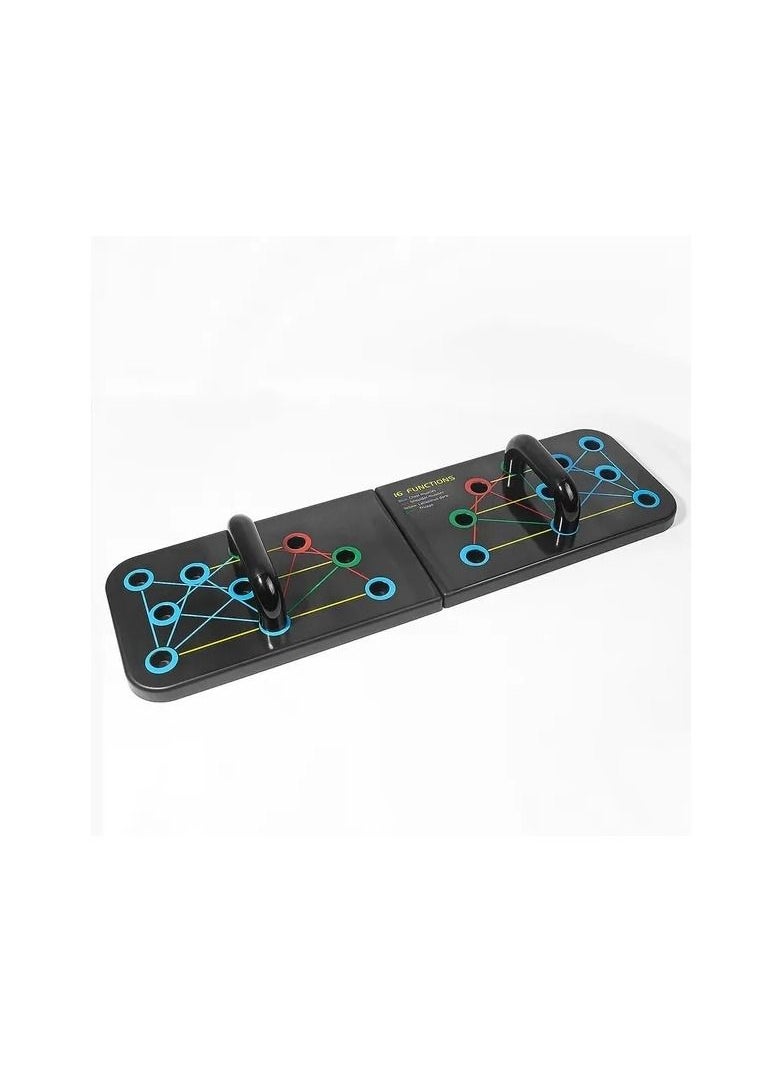 Generic - 1-Piece Multifunctional Folding Support Muscle Exercise Push-Up Board,16 Training Functions Portable Abdominal Enhancement Support Fitness Equipment - Image 1
