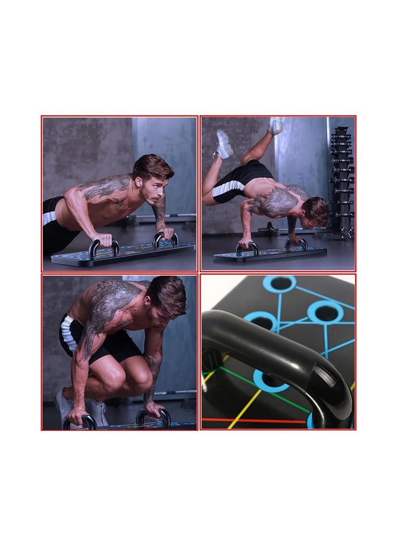 Generic - 1-Piece Multifunctional Folding Support Muscle Exercise Push-Up Board,16 Training Functions Portable Abdominal Enhancement Support Fitness Equipment - Image 1