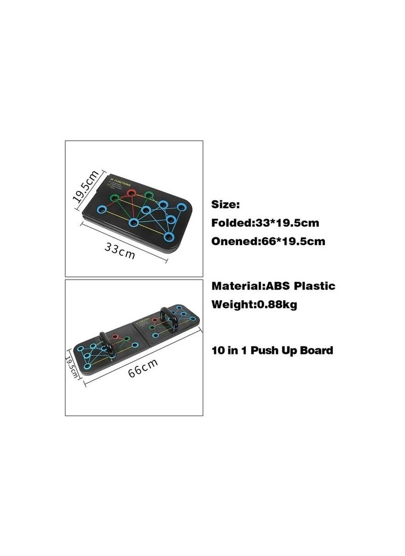 Generic - 1-Piece Multifunctional Folding Support Muscle Exercise Push-Up Board,16 Training Functions Portable Abdominal Enhancement Support Fitness Equipment - Image 1