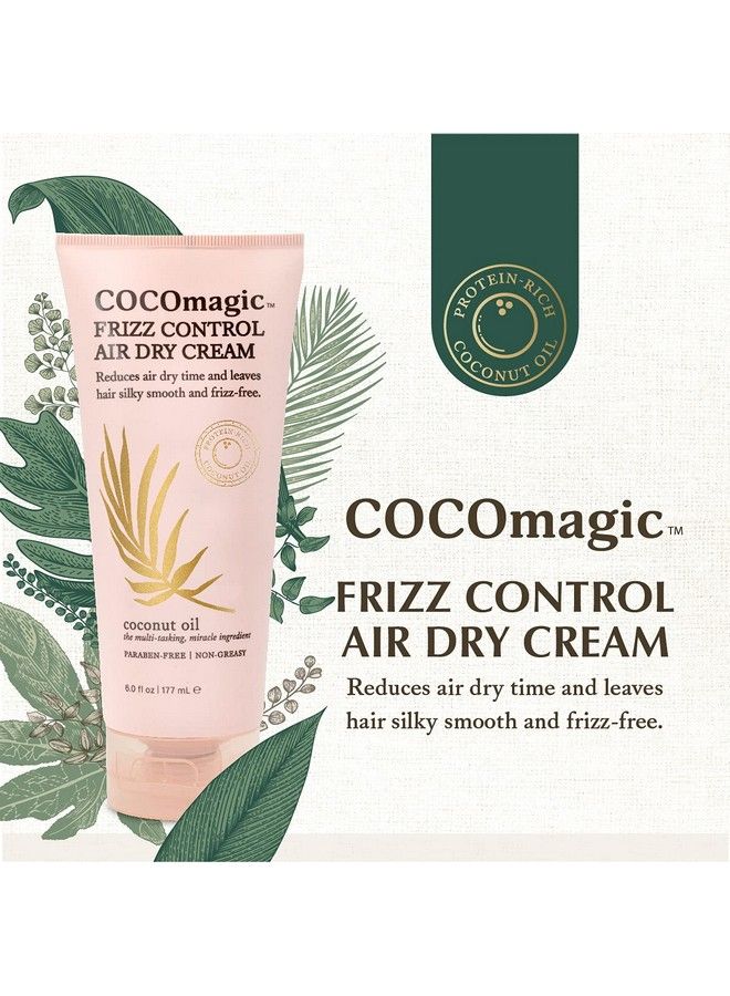 cocomagic Frizz Control Air Dry Cream | Antifrizz Styling Cream | Helps To Calm And Smooth Frizzprone Hair | Paraben Free Cruelty Free Made In Usa (6 Oz) - Image 4