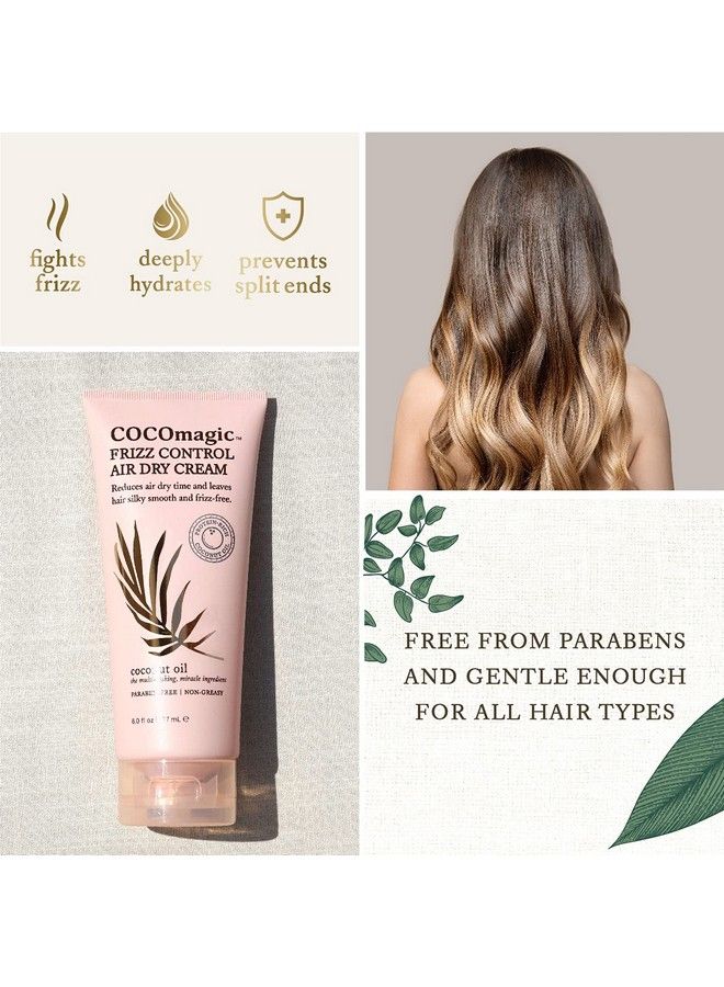 cocomagic Frizz Control Air Dry Cream | Antifrizz Styling Cream | Helps To Calm And Smooth Frizzprone Hair | Paraben Free Cruelty Free Made In Usa (6 Oz) - Image 5